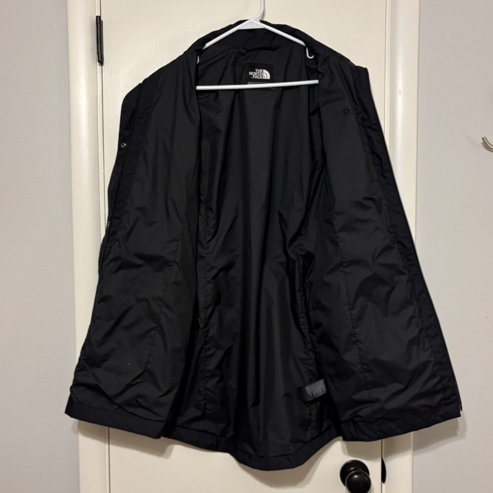The North Face Women's Tomales Bay Full-Zip Rain Jacket M Black Logo No Hood - Picture 4 of 10